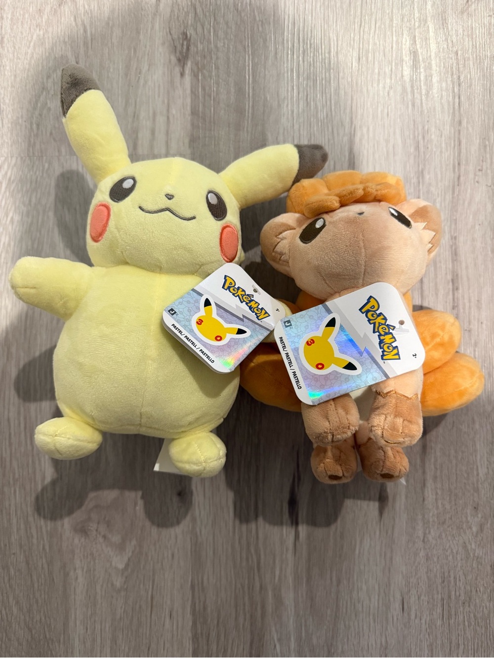 Pokemon 30th Celebration Pikachu/Vulpix Plushes Lot of 2